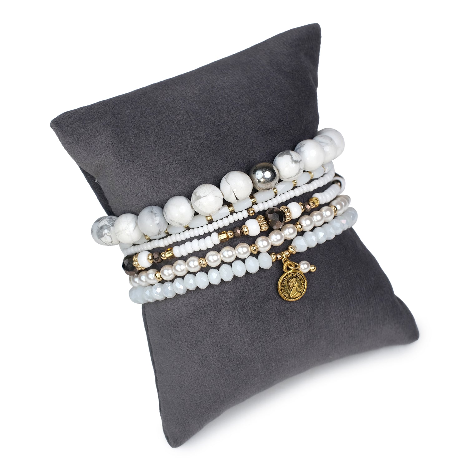 Find your Zen - Howlite ( Set of 6 Bracelets )