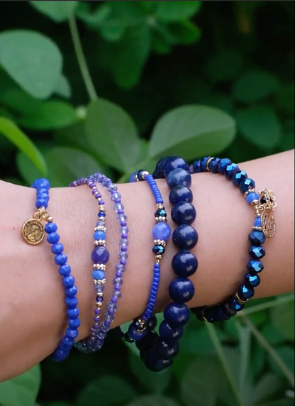 Discover Your True Self Stack - Lapiz Lazuli ( Set of 6 Bracelets )