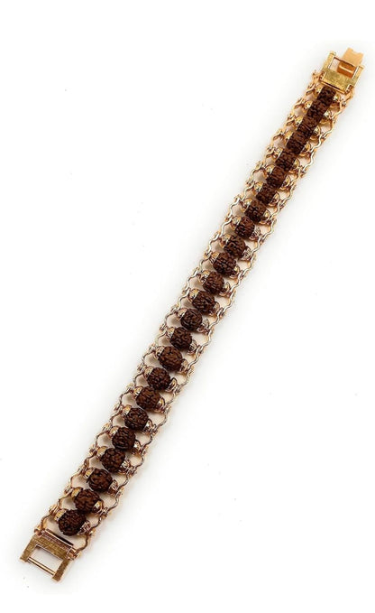 5-MUKHI RUDRAKSHA BRACELET WITH METAL CAPPING