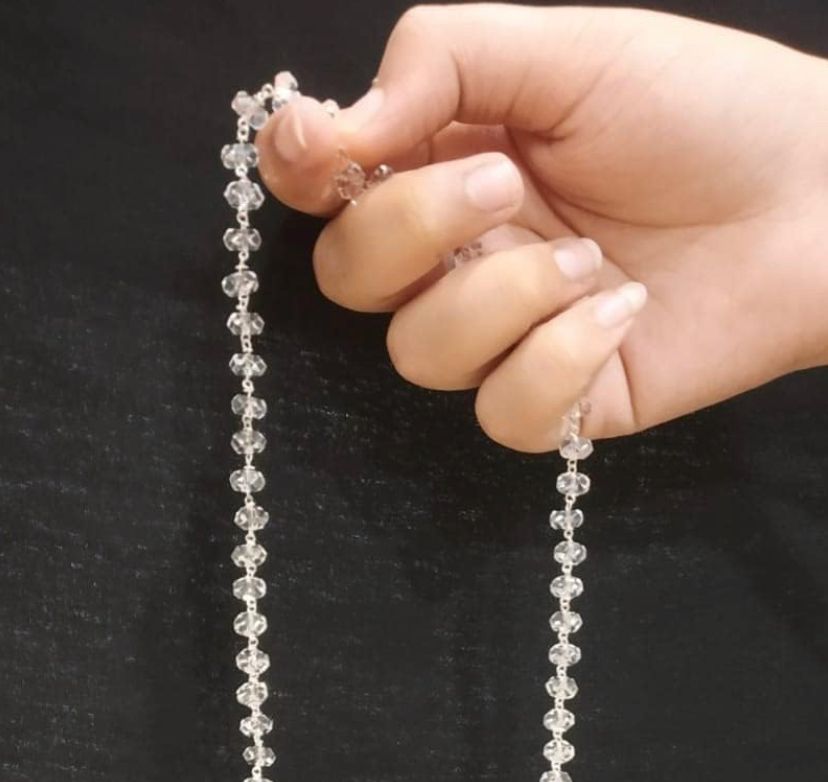 Himalayan Diamond Cut Sphatik Crystal Mala 9 mm