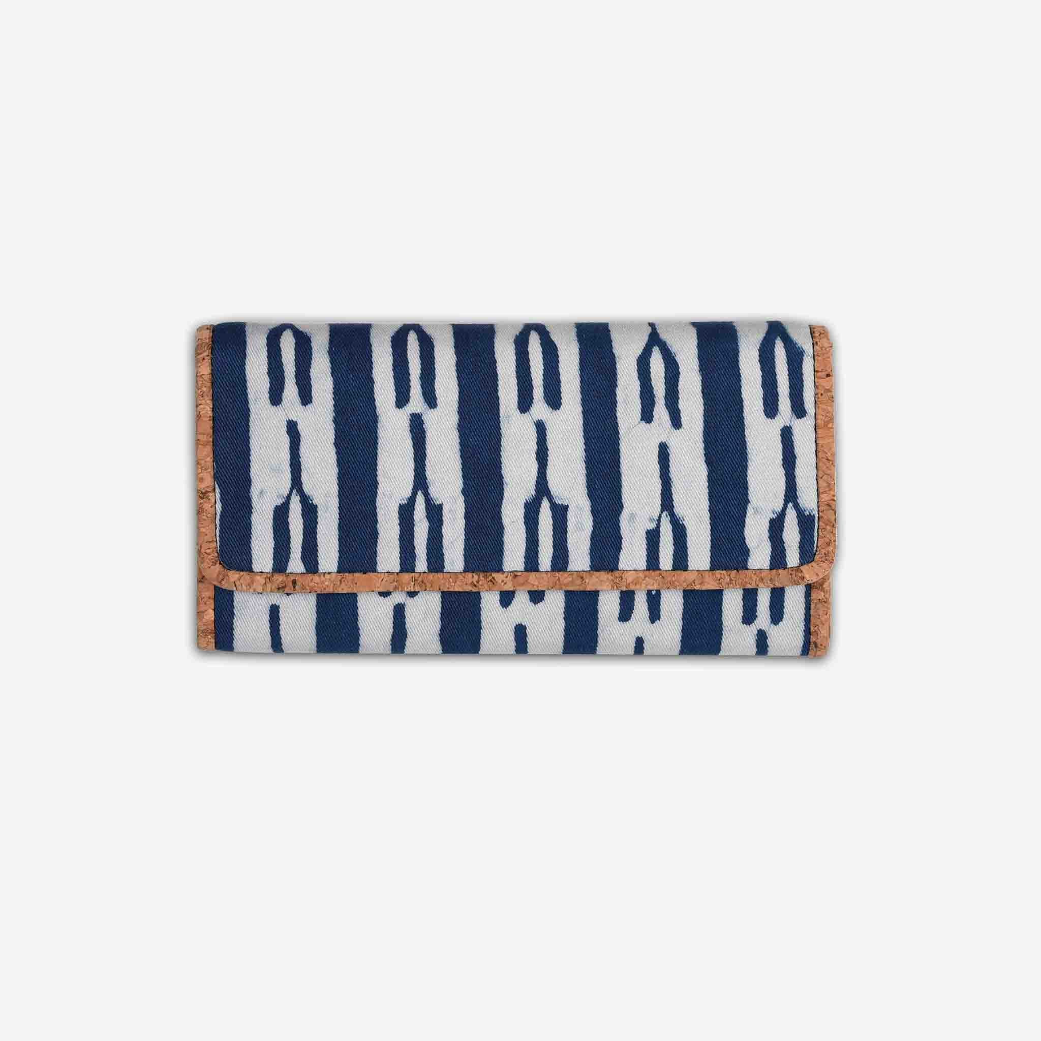 Indigo Fork Print Vegan Women’s Wallet