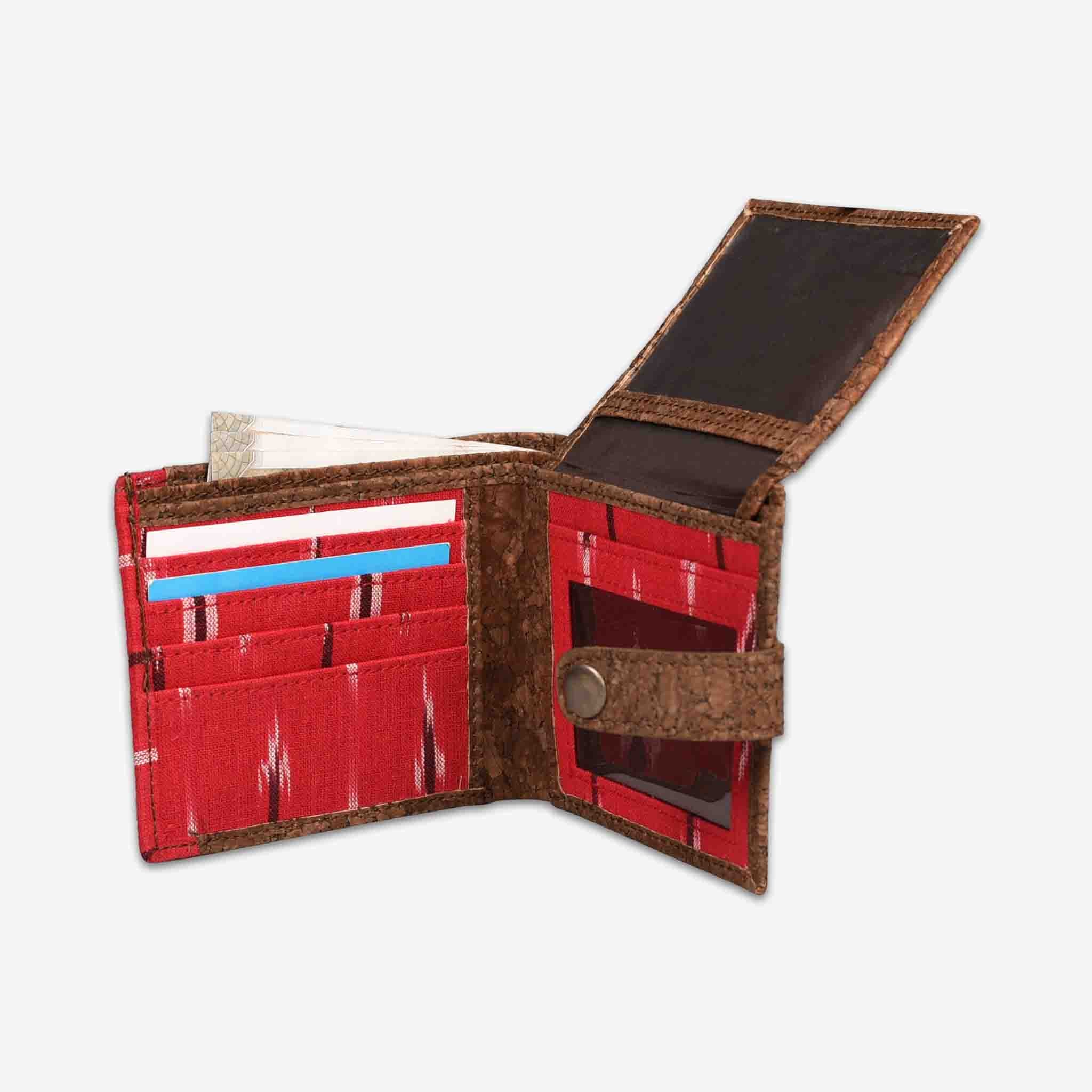 Red Ikat Mens Wallet